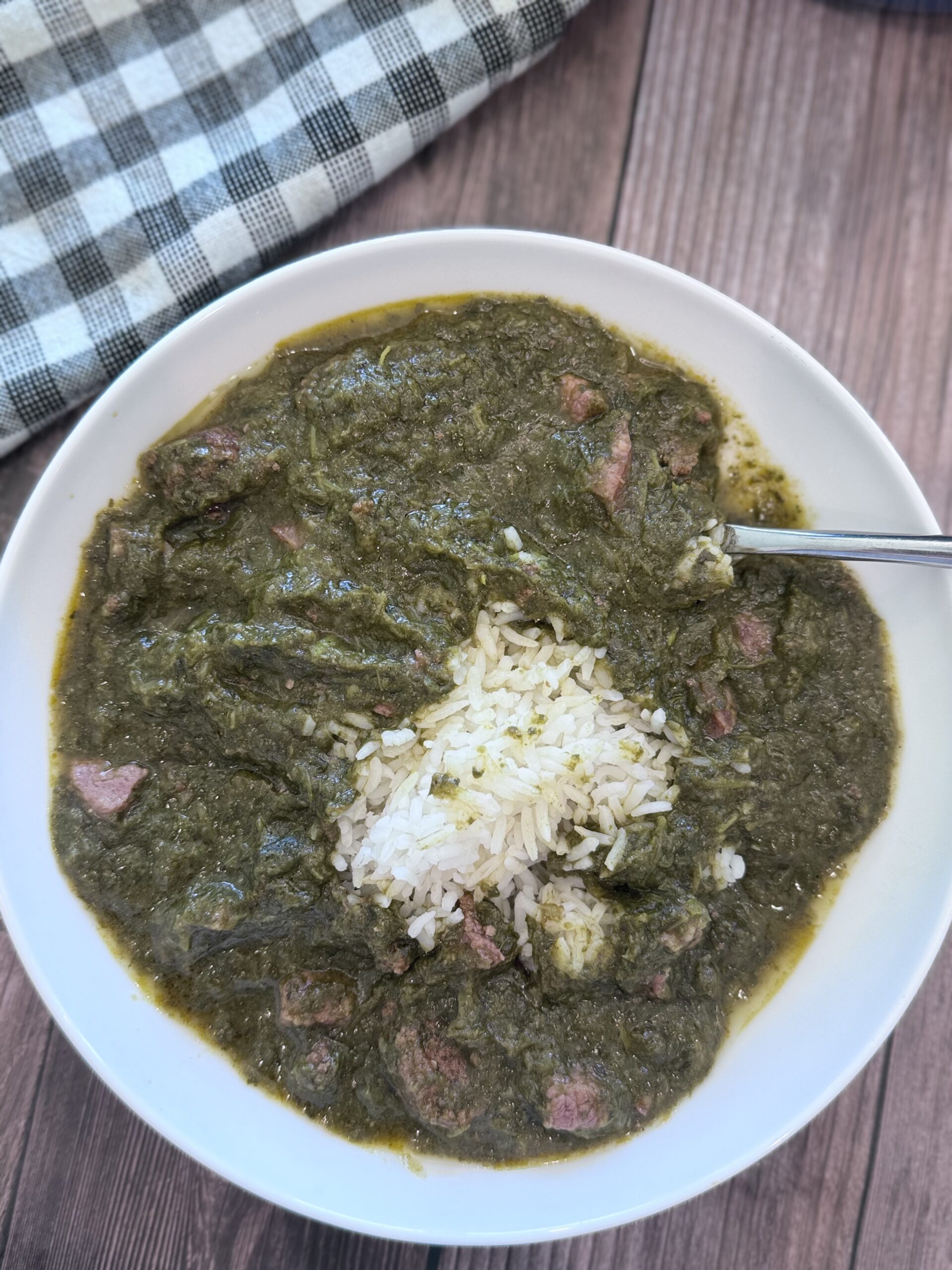 Gumbo Z'herbes served over rice