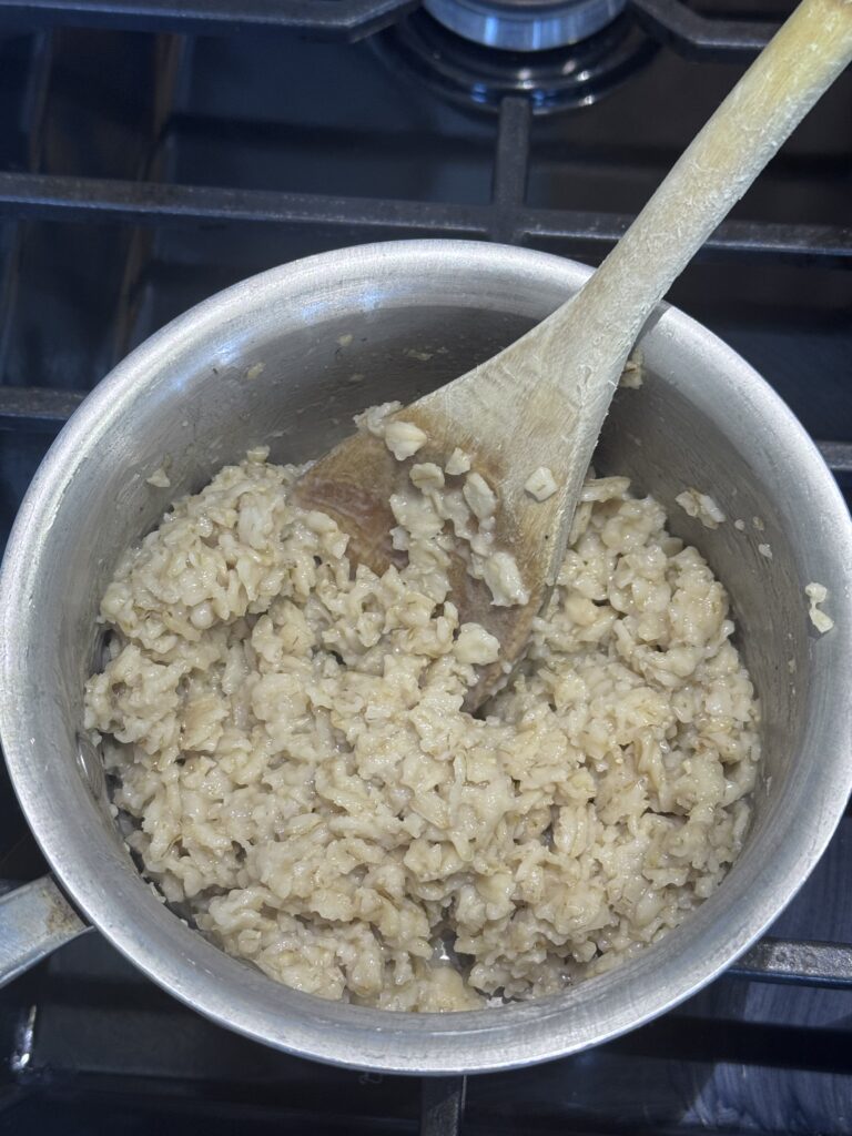 Cook the oatmeal