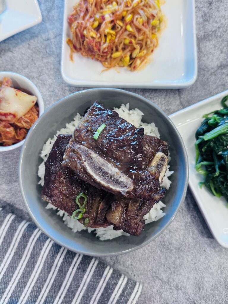 Korean Short ribs and banchan