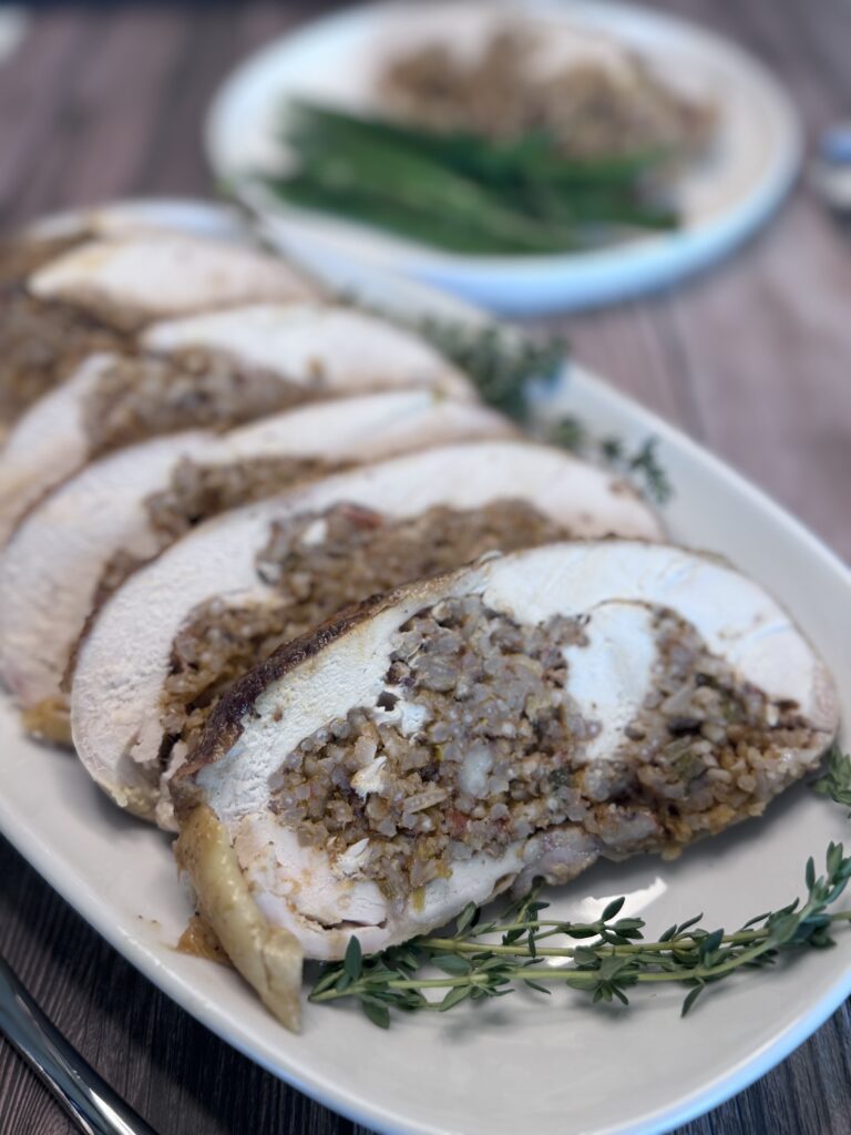 Stuffed Chicken with Crawfish Jambalaya