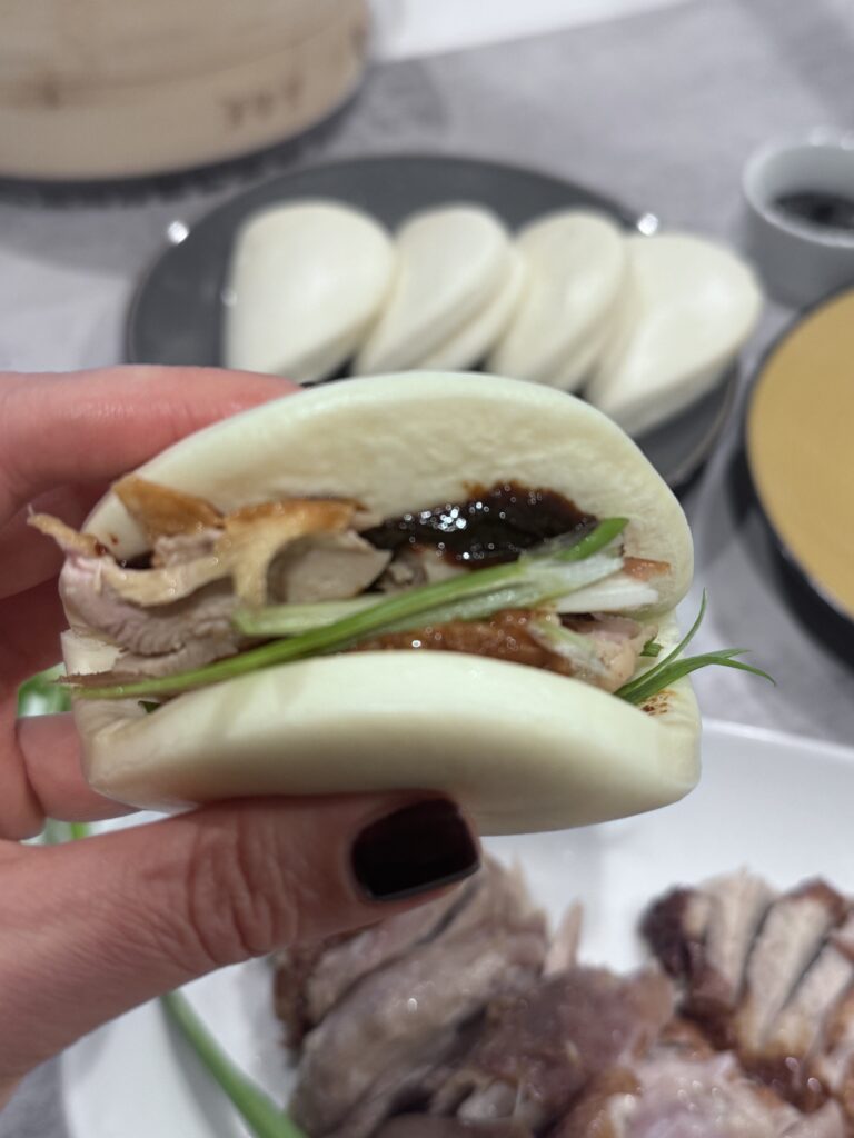 Served in steamed bao buns