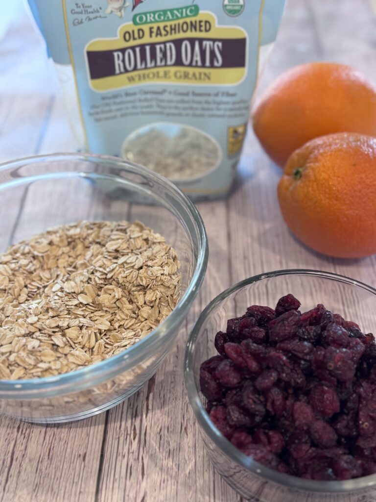 Ingredients for Cranberry Oatmeal Cookies