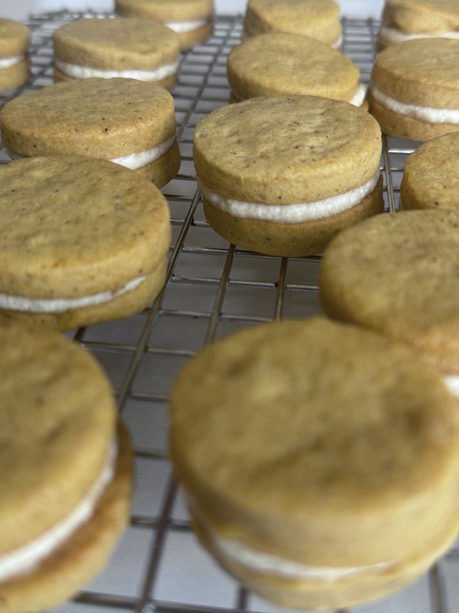 Sweet potato cookies with caramel cream