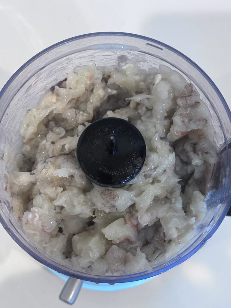 pulse shrimp in food processor