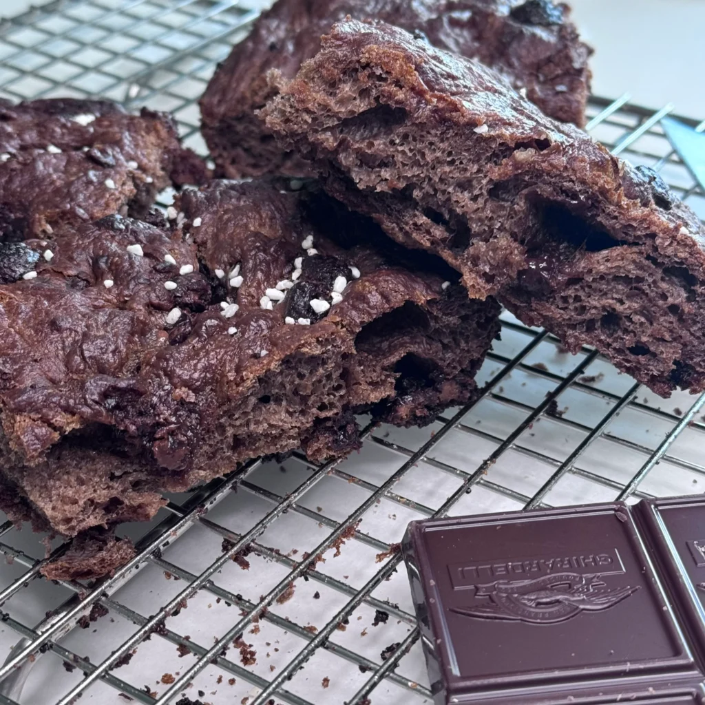 double chocolate focaccia