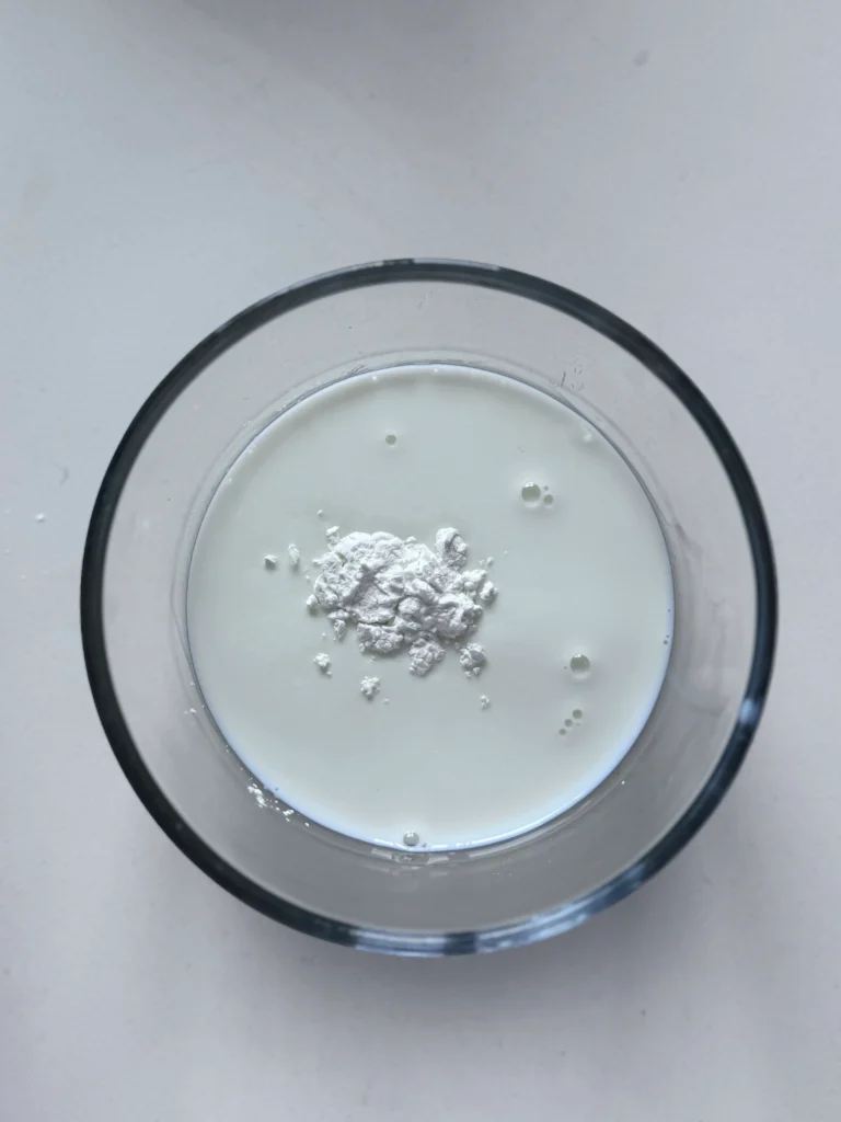 Prep the cornstarch slurry