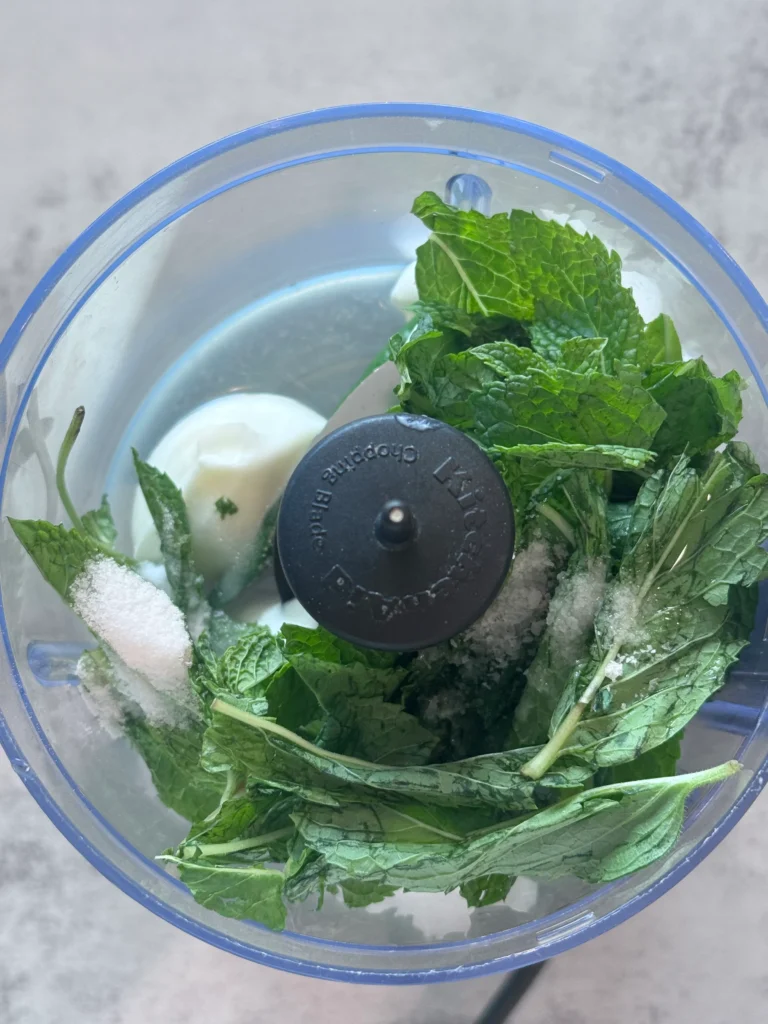 Make the yogurt mint chutney