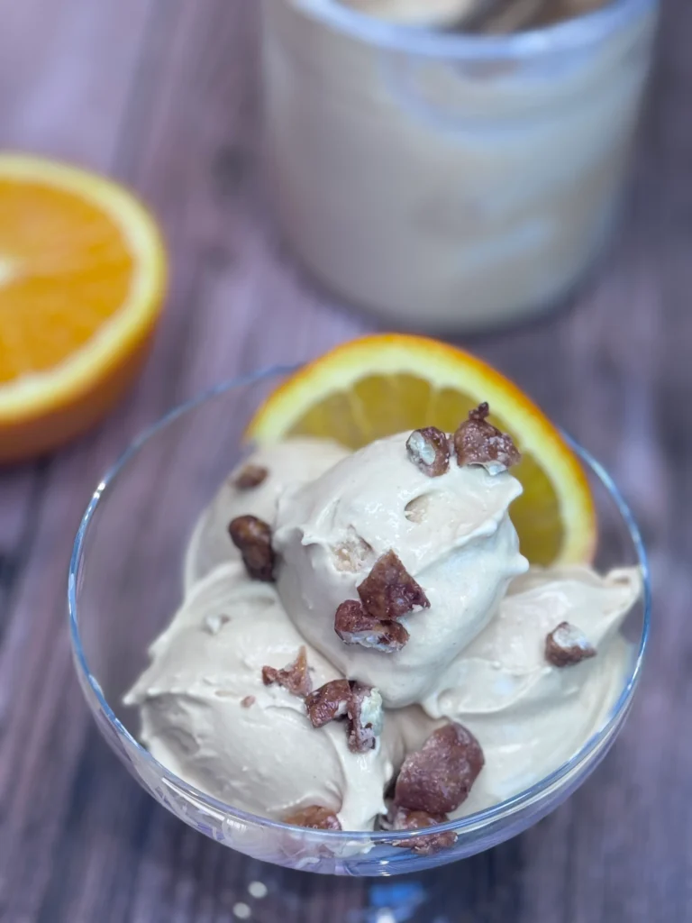 burnt orange caramel ice cream