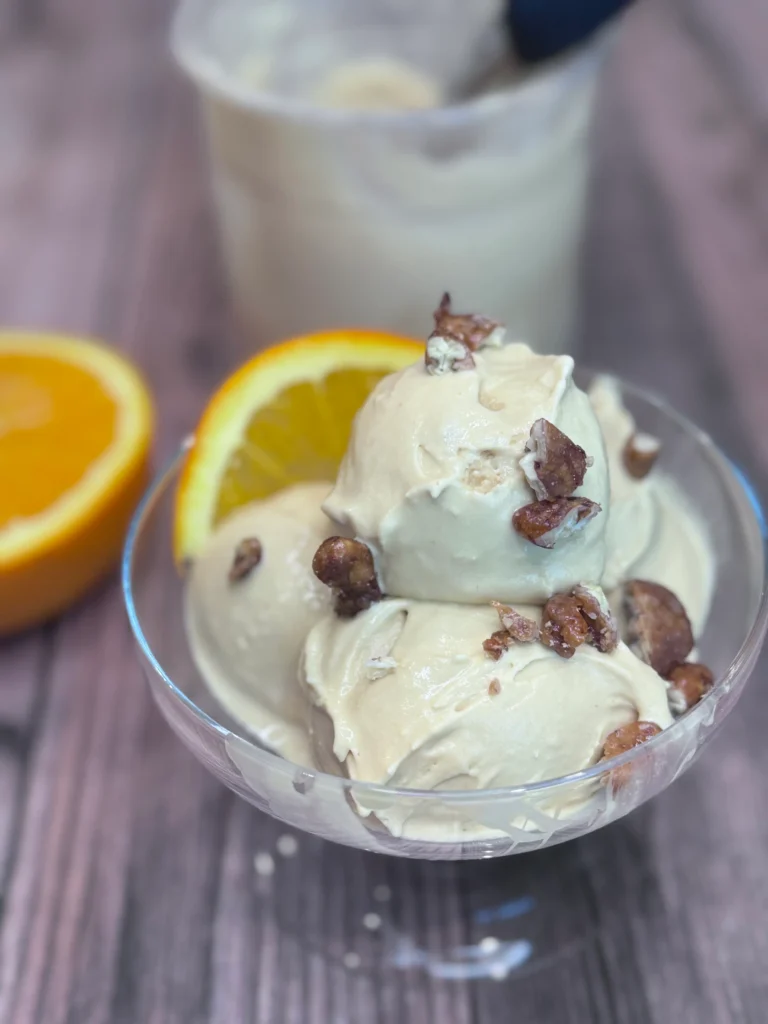 burnt orange caramel ice cream