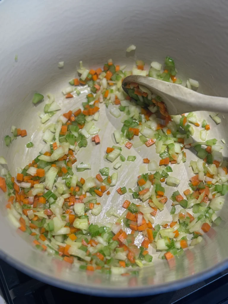 Cook the veggies