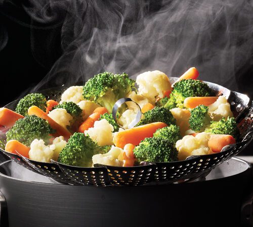 steaming food