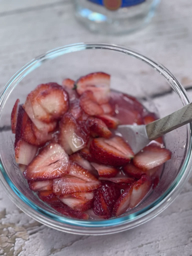 Prep the strawberries
