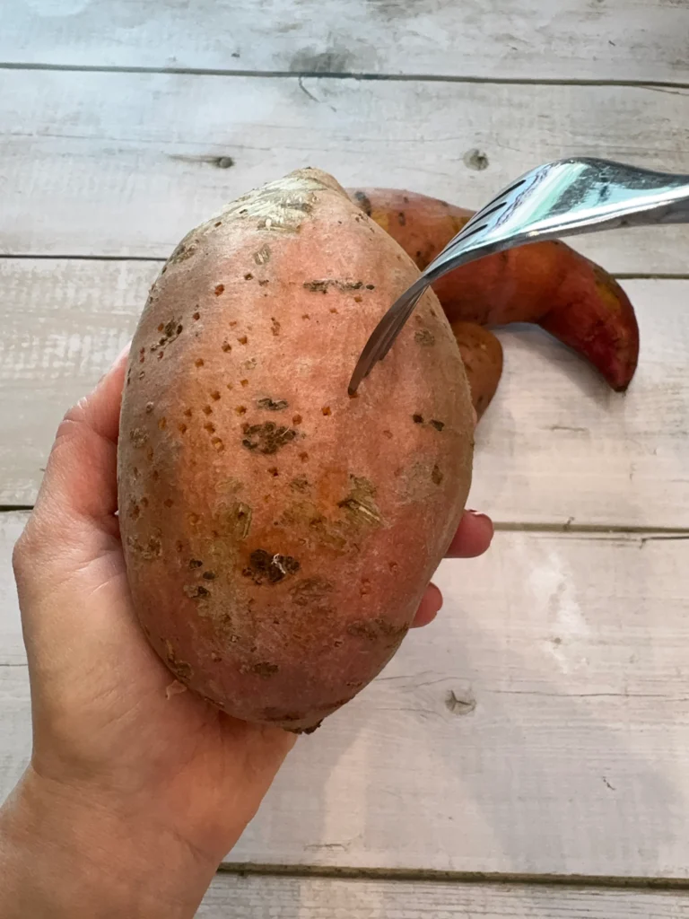 Prick the potatoes
