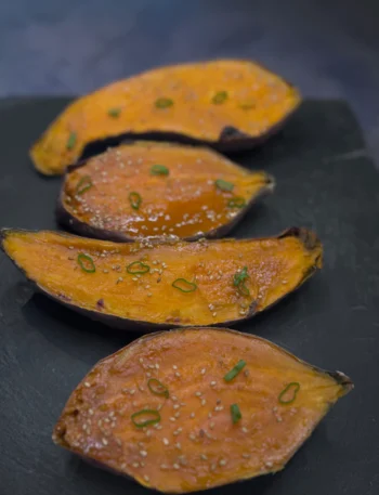 Miso roasted sweet potatoes