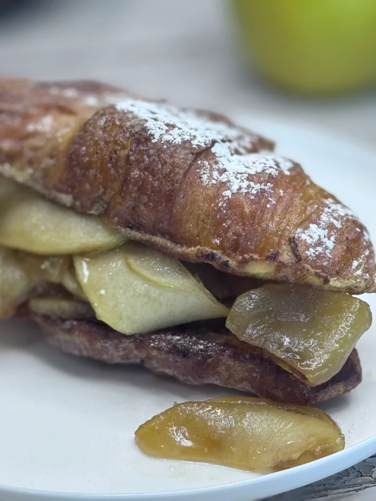 Croissant French Toast with Caramel Apples