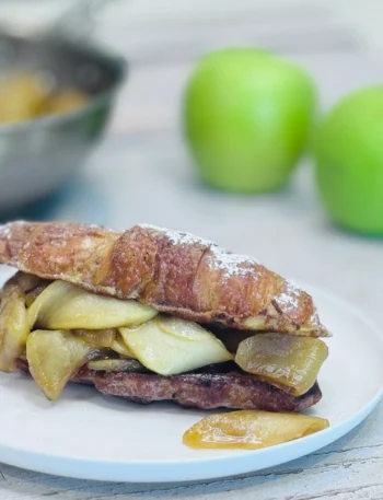 Croissant French Toast with Caramel Apples