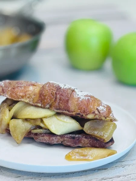 Croissant French Toast with Caramel Apples