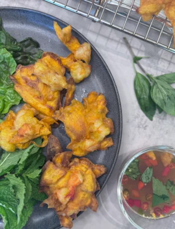 Vietnamese Sweet Potato and Shrimp Fritters
