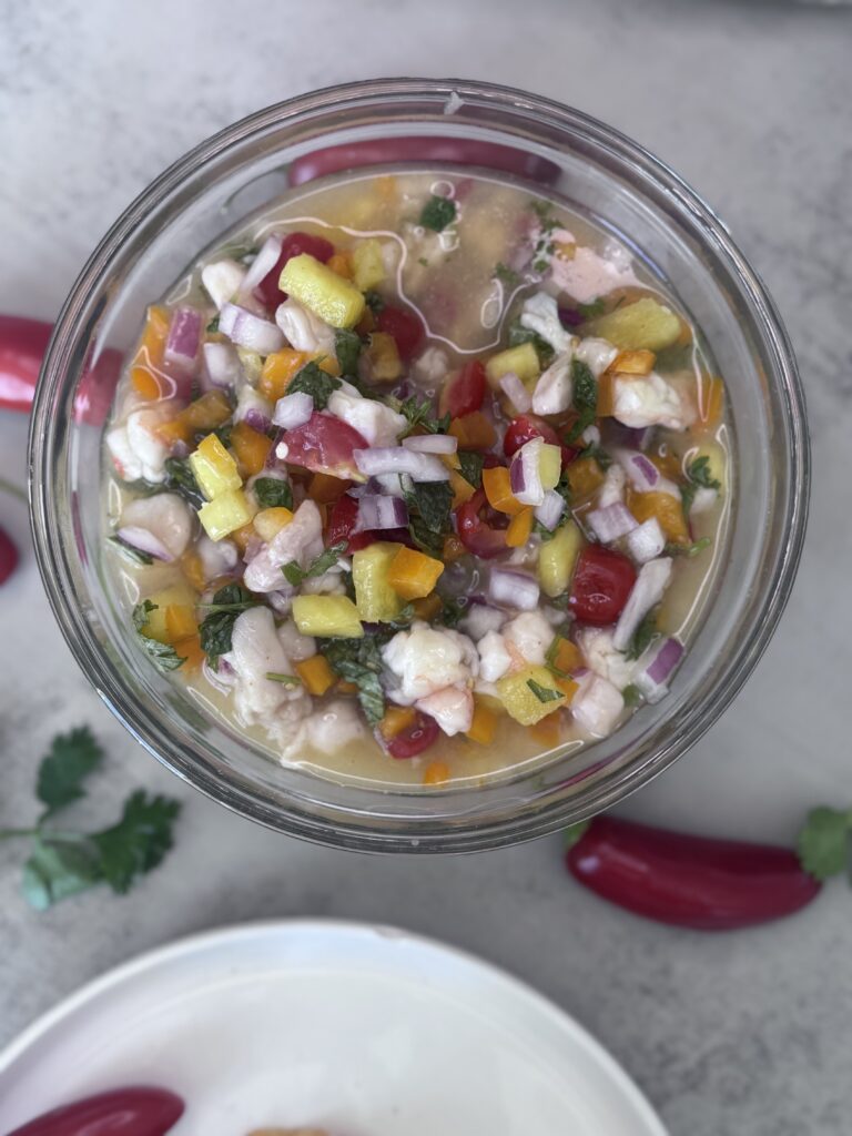 Red snapper and Shrimp ceviche
