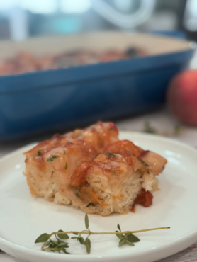 Peach Fritter Focaccia