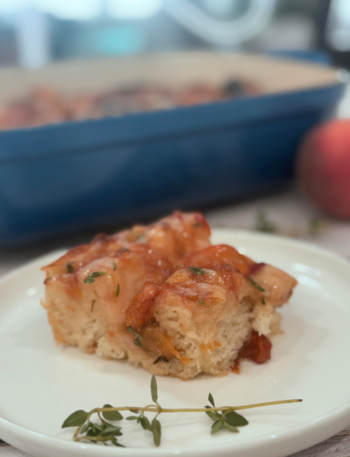 Peach Fritter Focaccia