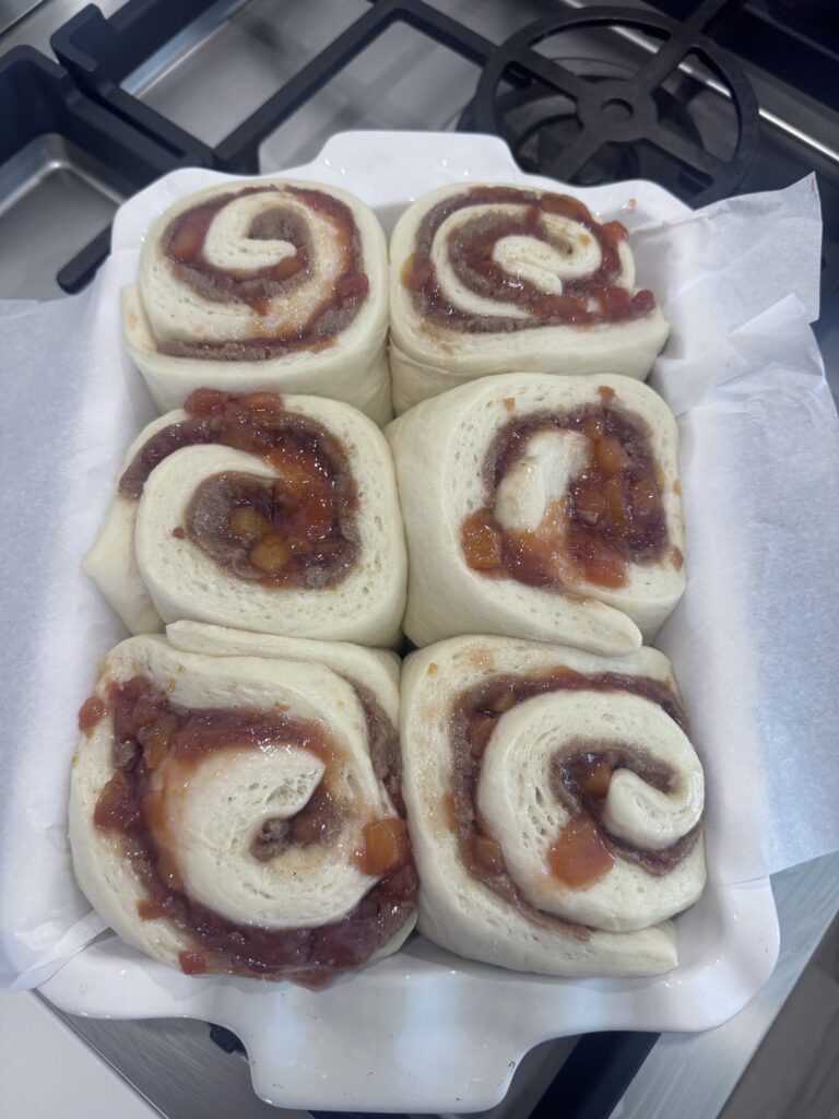 Peach Cobbler Cinnamon Rolls