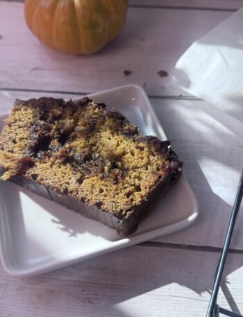 Pumpkin Espresso Loaf with Brown Butter Caramel