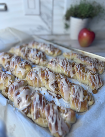 Apple Cinnamon Twists with Vanilla Glaze