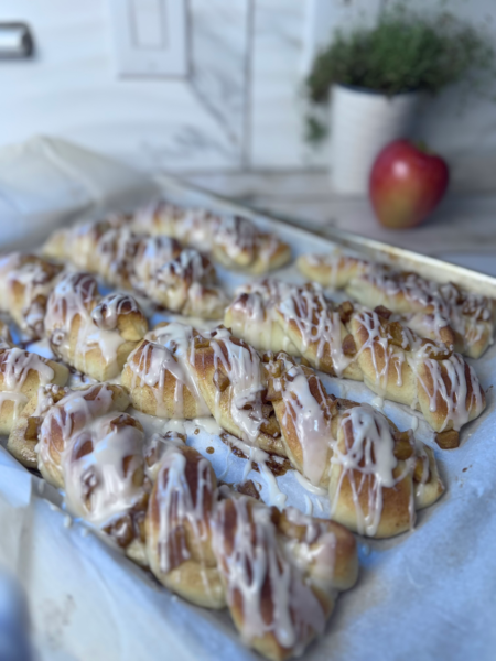 Apple Cinnamon Twists with Vanilla Glaze