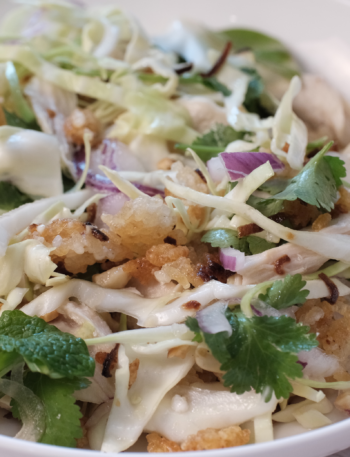 Crispy Goi Ga Salad (Vietnamese Chicken Salad with Crispy Rice)