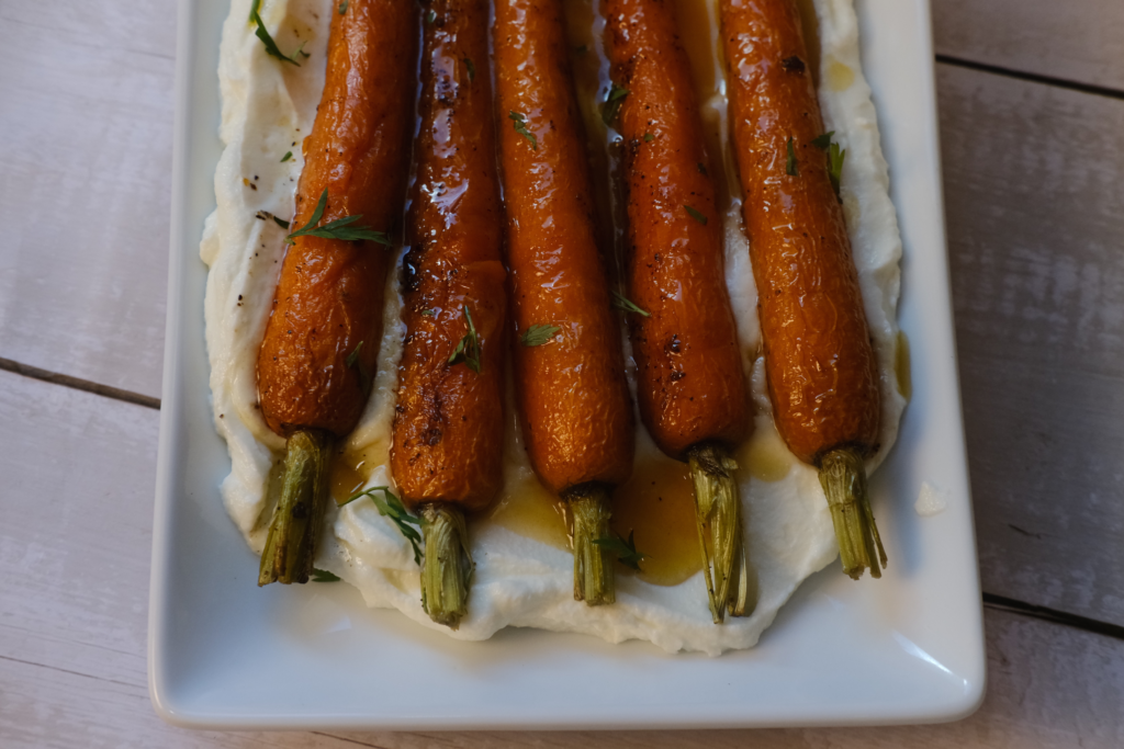 Honey Roasted Carrots with Whipped Ricotta