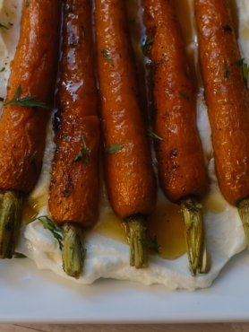 Honey Roasted Carrots with Whipped Ricotta