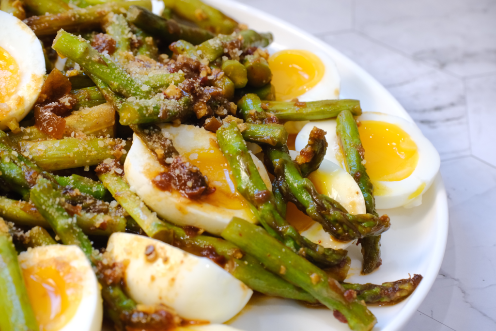 Jammy Eggs with Asparagus and Chipotle
